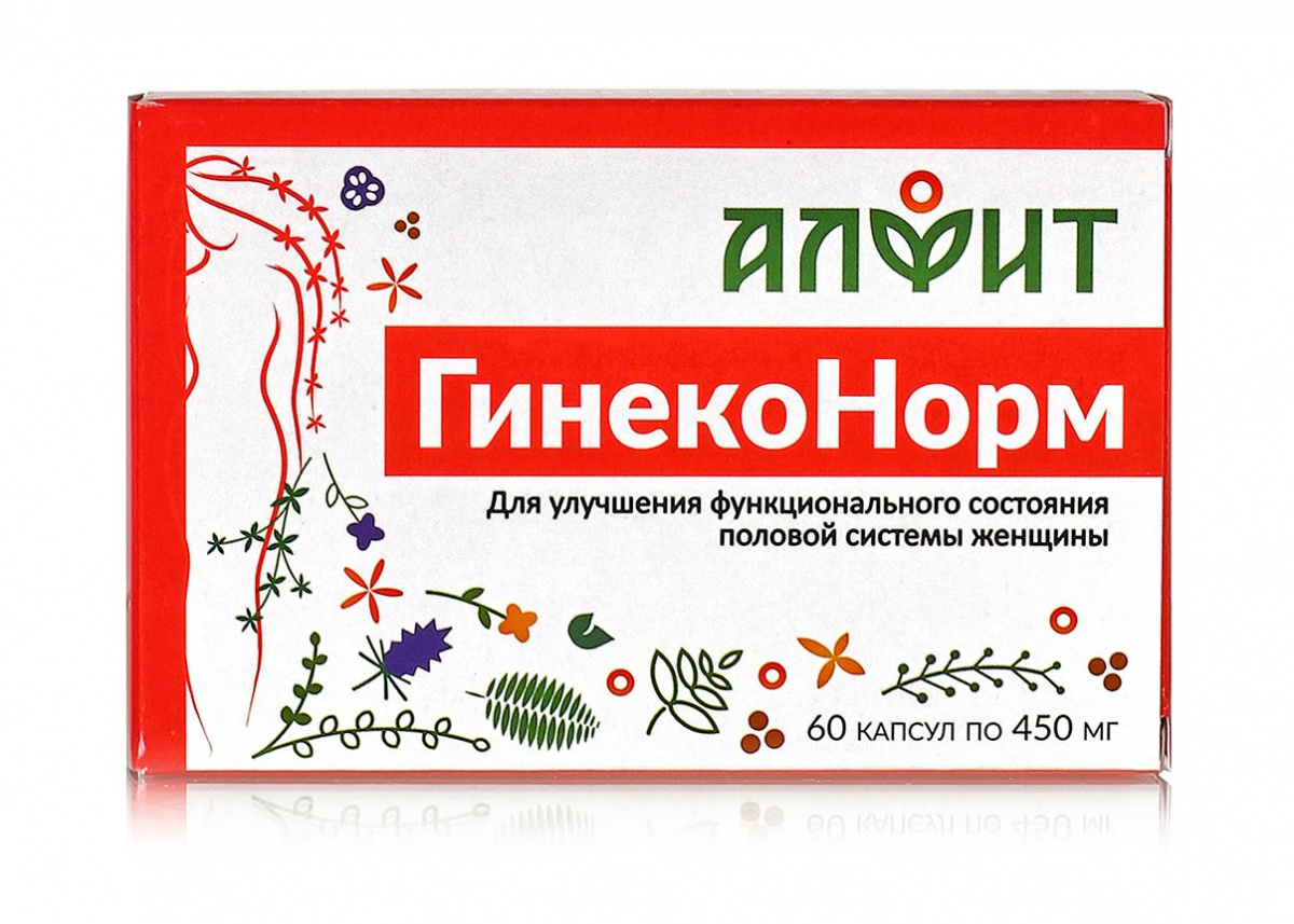 ГинекоНорм. Женское здоровье. 60 капсул по 0,45 г купить в Москве в одном  из наших магазинов или с бесплатной доставкой по Москве в интернет-магазине  по низкой цене. Рецепты, применение, отзывы.