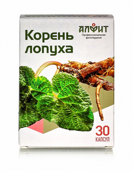 Корень лопуха в капсулах 30 капсул Алфит