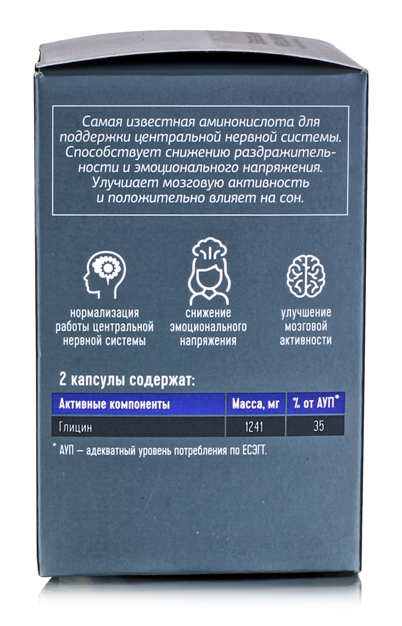 Глицин 60 капс мозговая активность